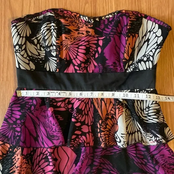 ❤️ Forever 21 Strapless Butterfly Dress Size Small NWOT