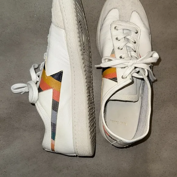 😎 Paul Smith Ziggy Stripe White Sneakers