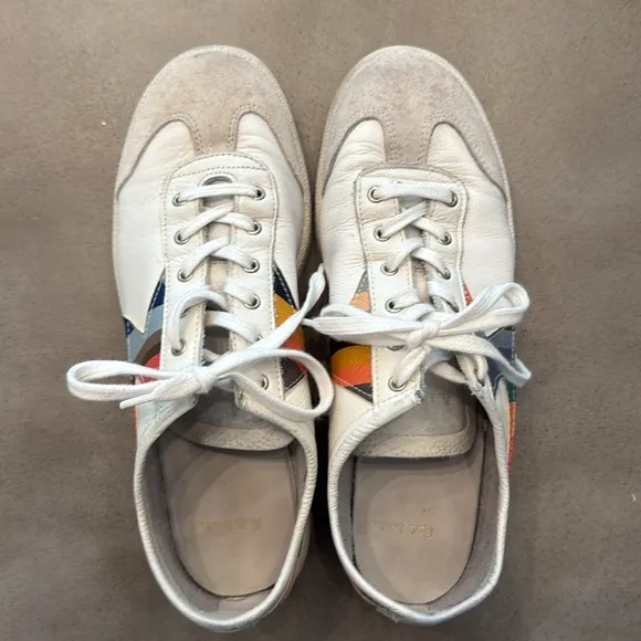 😎 Paul Smith Ziggy Stripe White Sneakers
