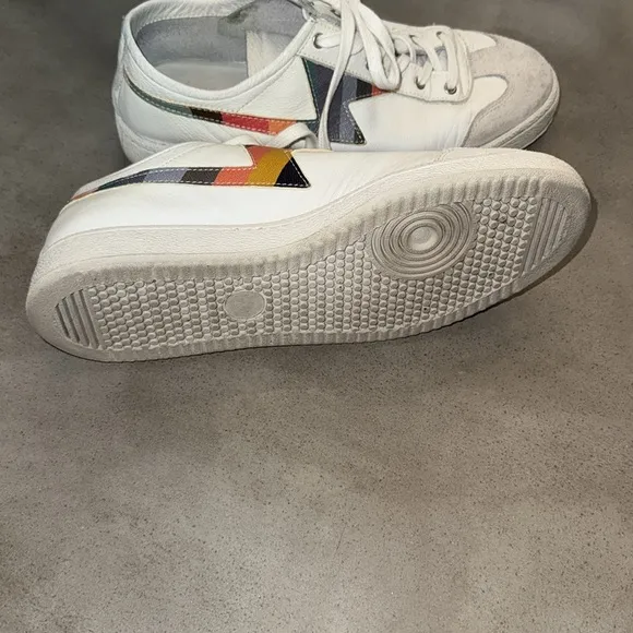 😎 Paul Smith Ziggy Stripe White Sneakers