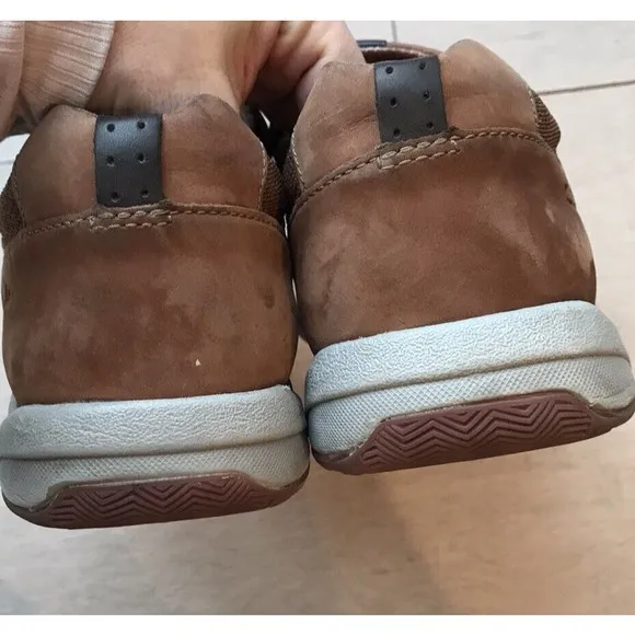$100 Clarks Men Langton Step Slip On TAN 12 M leather nubuck eu 46 shoes loafers