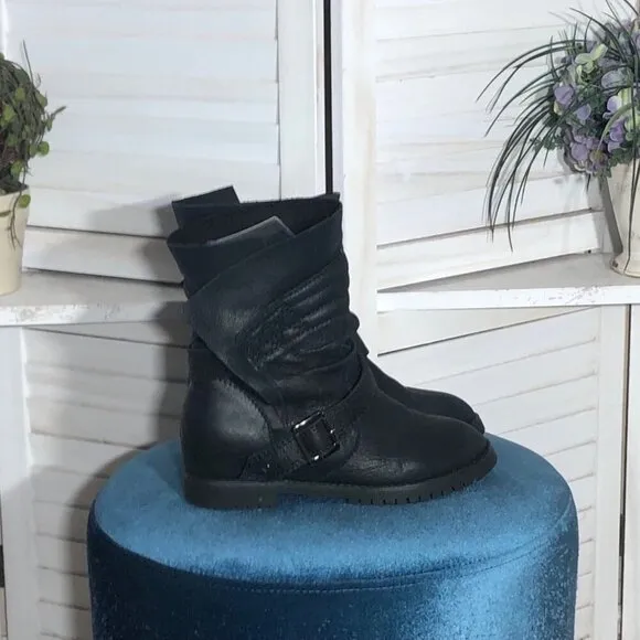 2068 TwentySixtyEight Ankle-high Boots Genuine Leather Velcro Closure Black W 37