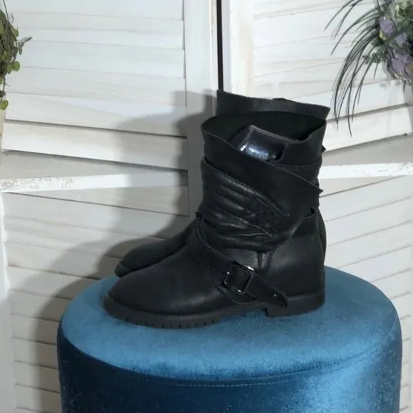 2068 TwentySixtyEight Ankle-high Boots Genuine Leather Velcro Closure Black W 37