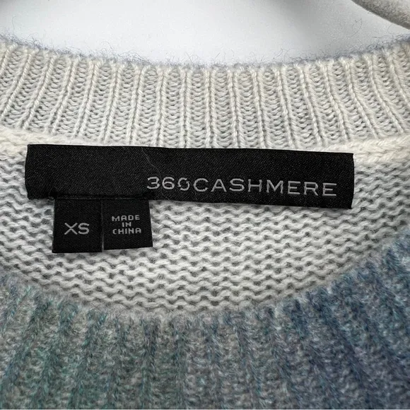 360 Cashmere Jade Watercolor Abstract Roundneck Long Sleeves Sweater - A…