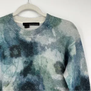 360 Cashmere Jade Watercolor Abstract Roundneck Long Sleeves Sweater - A…