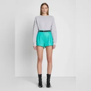 7 for all mankind FAUX LEATHER TAILORED SHORT IN ATLANTIS