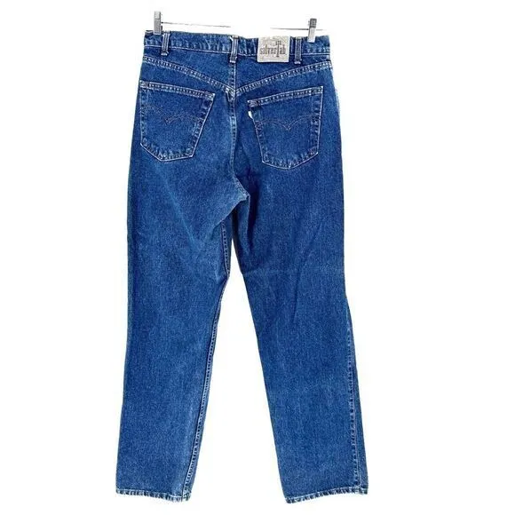 90s Levis Silver Tab‎ Loose Button Fly Jeans Men's 34x34 Blue Baggy Vintage USA
