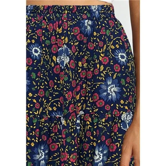 A-LINE Swing Midi Skirts 03-navy