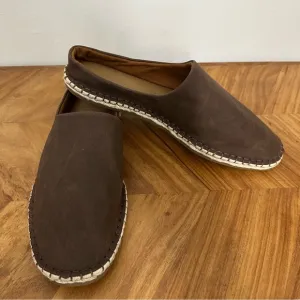 Abercrombie &amp; Fitch Mens Brown Suede Mules Espadrilles SZ 10 Summer Wear NWOT