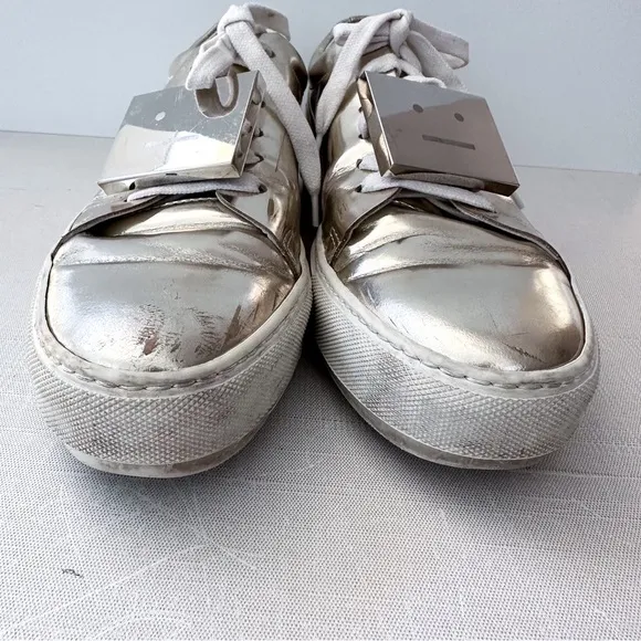 Acne Studios Adriana Metallic Silver Metallic Sneakers