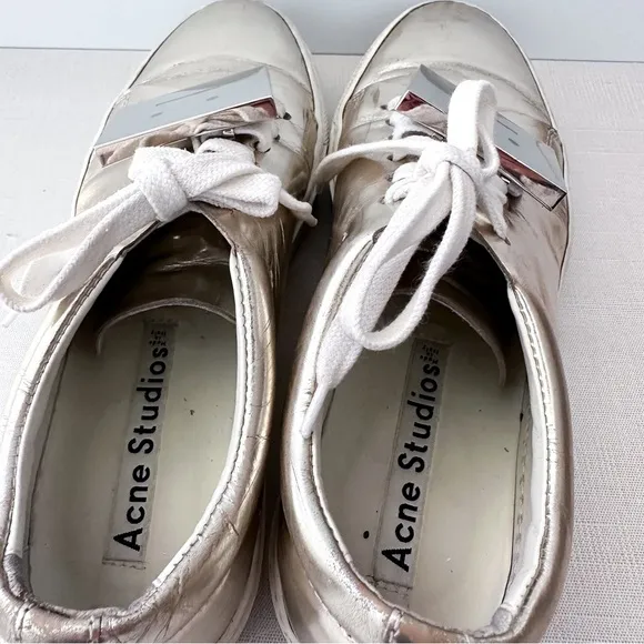 Acne Studios Adriana Metallic Silver Metallic Sneakers