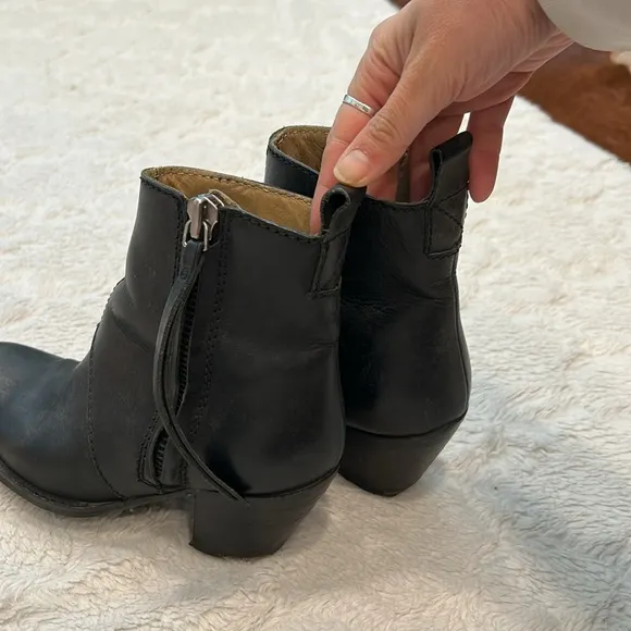 Acne Studios - Vintage Pistol Black Leather Heeled Boots
