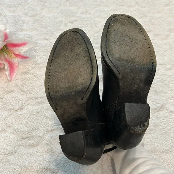 Acne Studios - Vintage Pistol Black Leather Heeled Boots