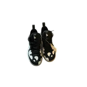 Adidas Black and White Sneakers with Bold Design