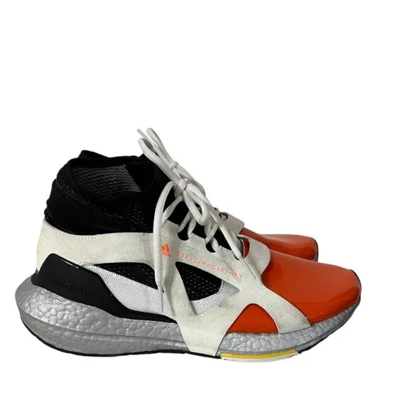Adidas By Stella McCartney Ultra Boost 21 Orange/White Sneakers Size 8.5
