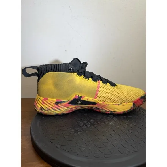 ADIDAS DAME 5 'DAME GOOSE' BOLD GOLD/SHOCK RED/CORE BLACK BB9315 size 10 Men's