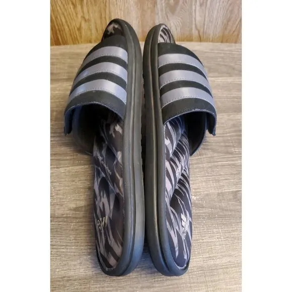 Adidas Fitfoam Zeitfrei Slides Sandals Mens Size 12 Black Gray