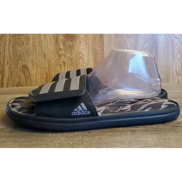 Adidas Fitfoam Zeitfrei Slides Sandals Mens Size 12 Black Gray
