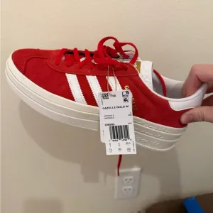 Adidas Gazelle Bold Red Sneakers NWT six 7.5 women’s