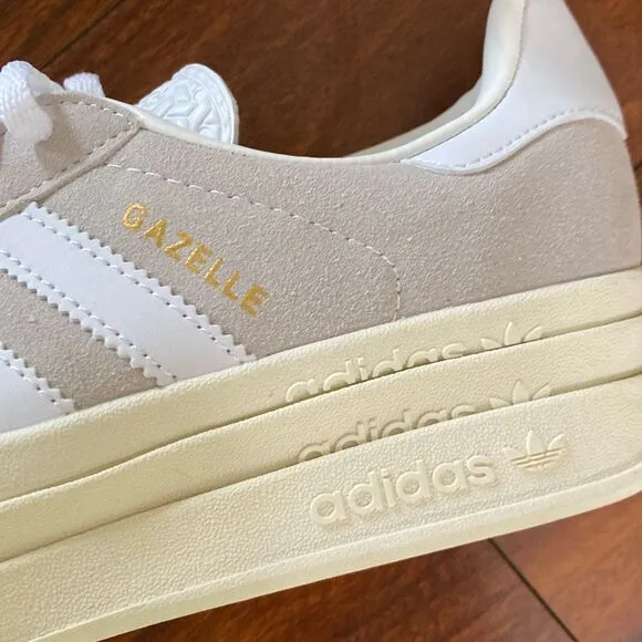 Adidas Gazelle Bold sneakers beige/cream size 8.5