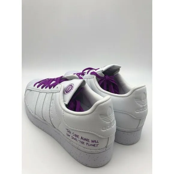 Adidas Originals Superstar Bold Lifestyle Sneakers White/Purple FY0129 Size 9