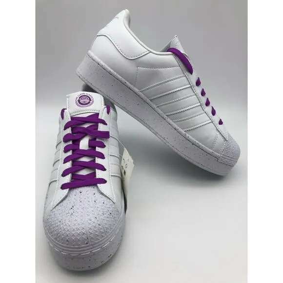 Adidas Originals Superstar Bold Lifestyle Sneakers White/Purple FY0129 Size 9