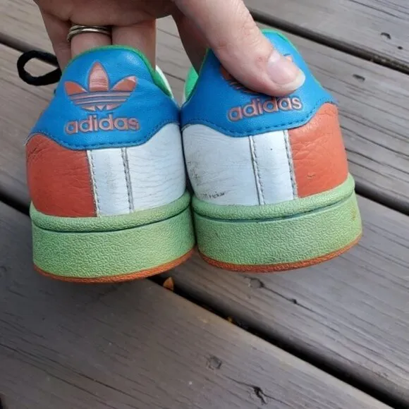 Adidas Superstar Rare Bold Colorway Shell Toe Low Top Leather Trainers Sneakers