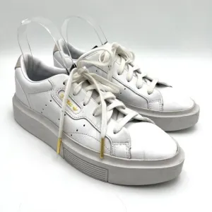 adidas Women's Sleek Super Sneaker White Leather size 8.5