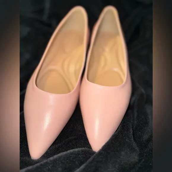 AEROSOLES Pink Flats with Sleek Pointed Toe