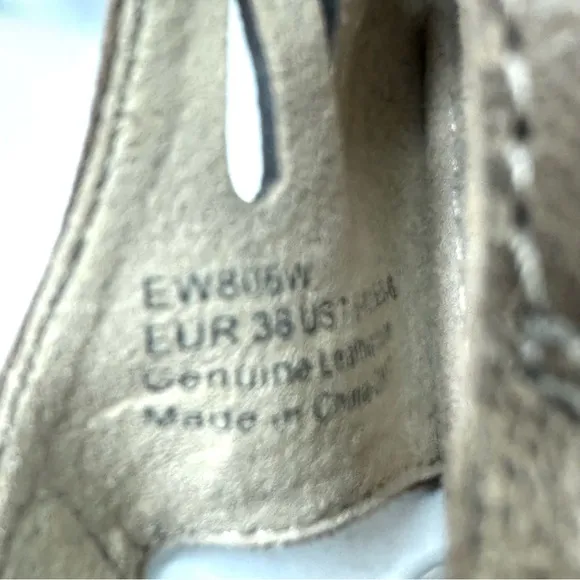 Aetrex Giselle Sandals 7.5 Brown Leather Wedge Shoes Womens EU 38