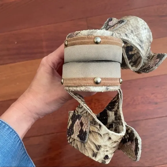 AGL Attilio Giusti Leombruni Snake Print Sandals