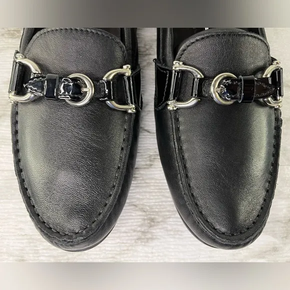 AGL Womens Black Nappa Leather Moccasin Loafer Flat EUR 39.5 US 9.5 Shoes