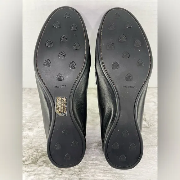 AGL Womens Black Nappa Leather Moccasin Loafer Flat EUR 39.5 US 9.5 Shoes