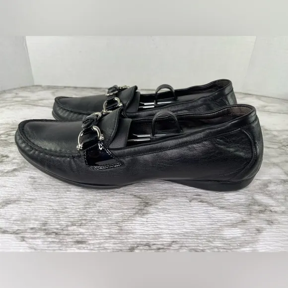 AGL Womens Black Nappa Leather Moccasin Loafer Flat EUR 39.5 US 9.5 Shoes
