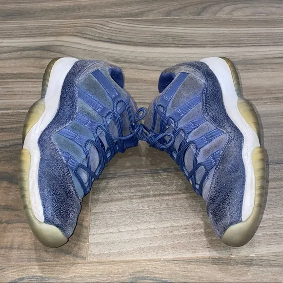 Air Jordan 11 Retro Low GS Blue Moon Shoes, S:6.5Y