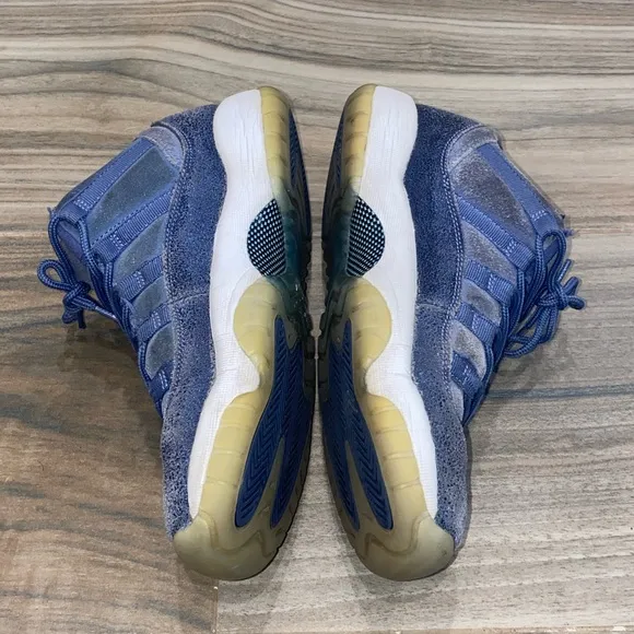 Air Jordan 11 Retro Low GS Blue Moon Shoes, S:6.5Y