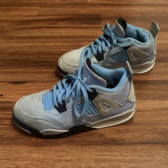 Air Jordan 4 Retro PS “University Blue” Sneakers, Size: 1Y
