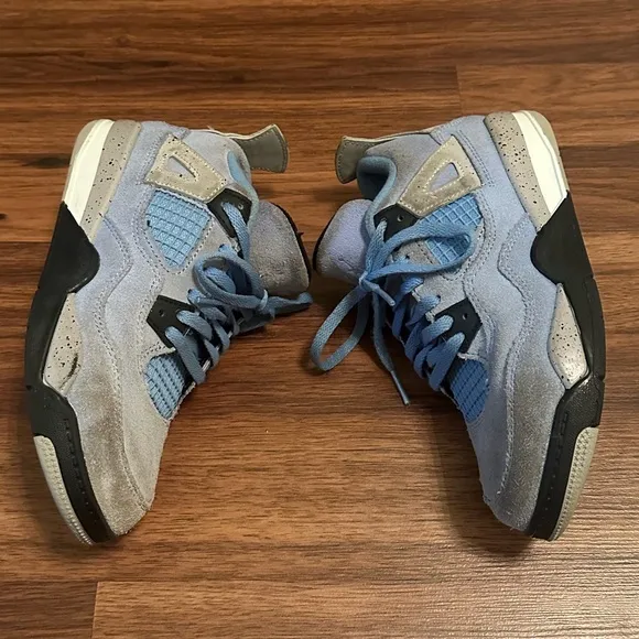 Air Jordan 4 Retro PS “University Blue” Sneakers, Size: 1Y
