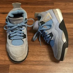 Air Jordan 4 Retro PS “University Blue” Sneakers, Size: 1Y