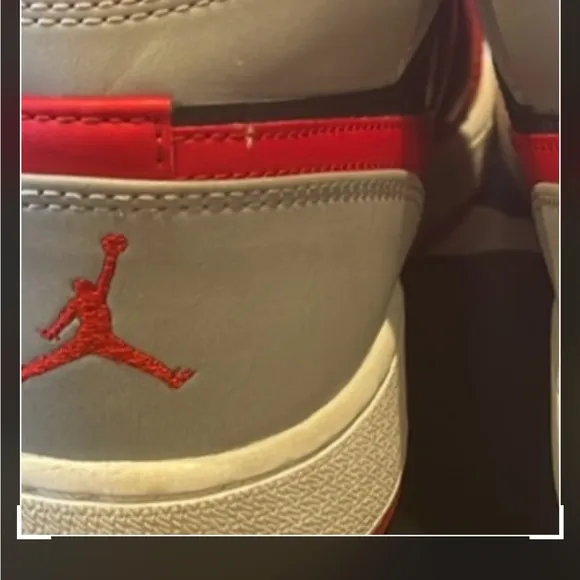 Air Jordan High-Top Sneakers Red and Gray