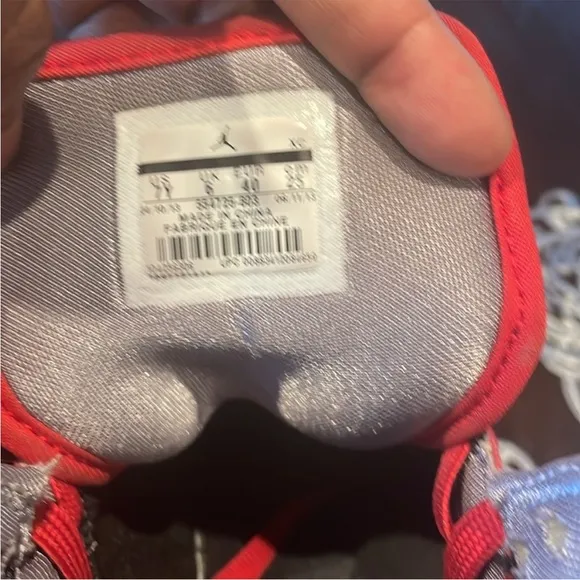 Air Jordan High-Top Sneakers Red and Gray