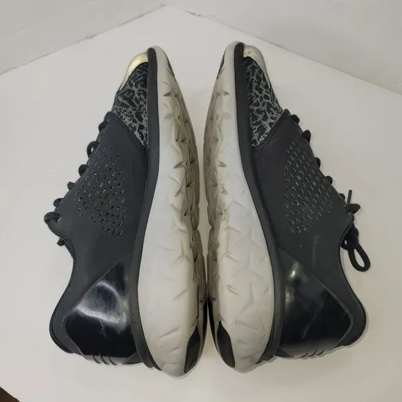 Air Jordan Trainer Flight Runner Black White Wolf Grey Print‎ Men's Sneakers