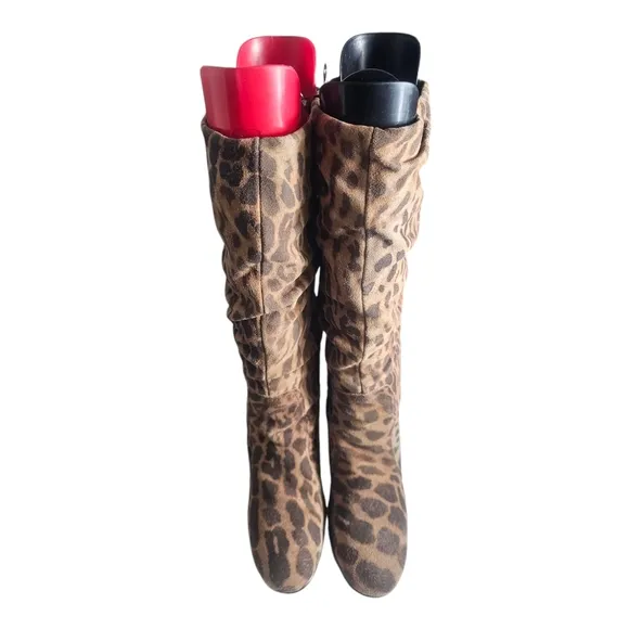 Aldo Leopard Print Knee High Boots US 9/EU 40