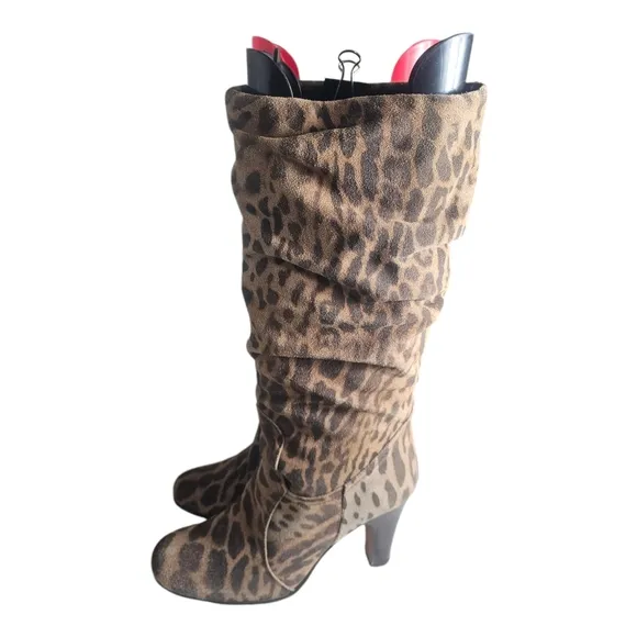 Aldo Leopard Print Knee High Boots US 9/EU 40