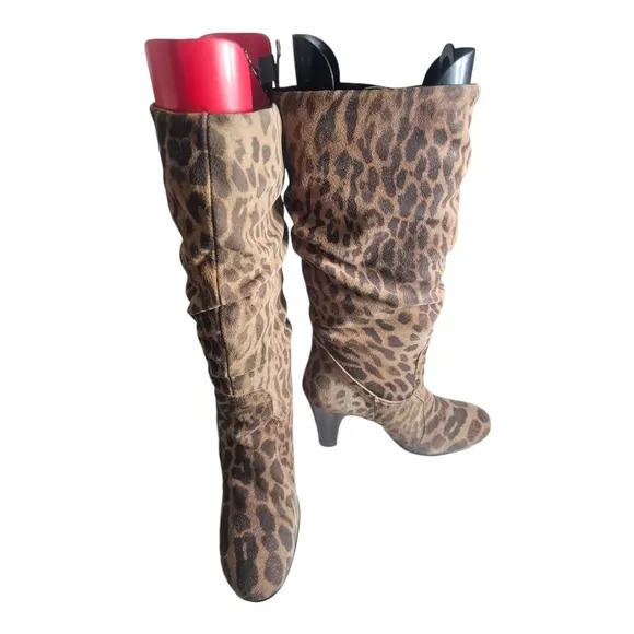 Aldo Leopard Print Knee High Boots US 9/EU 40
