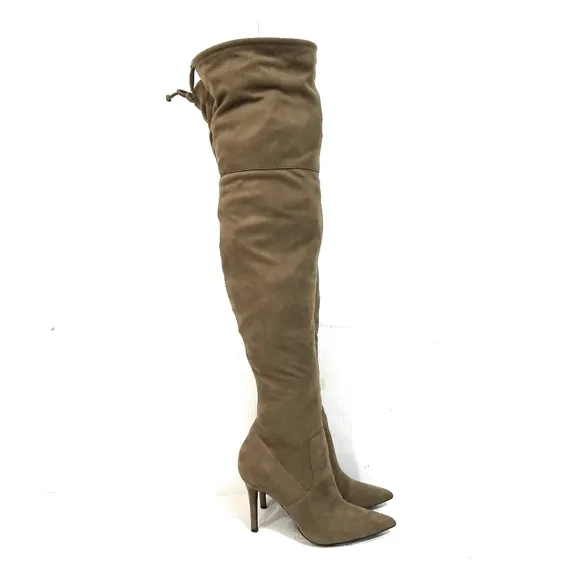 ALDO Taupe Brown Over the Knee Stiletto Boots 6.5