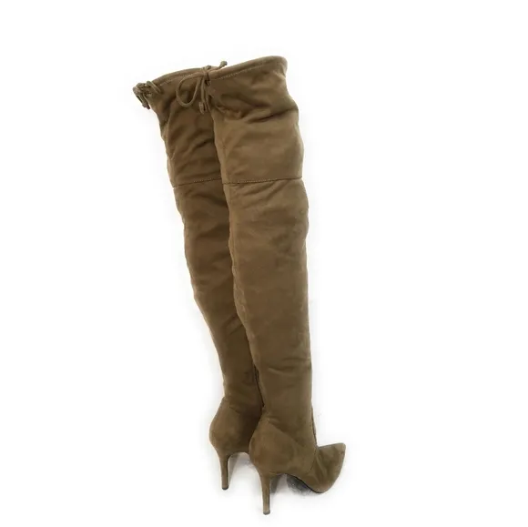ALDO Taupe Brown Over the Knee Stiletto Boots 6.5