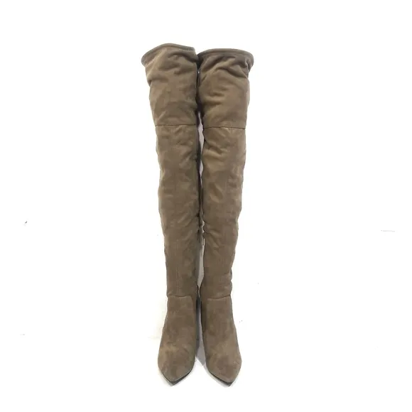 ALDO Taupe Brown Over the Knee Stiletto Boots 6.5