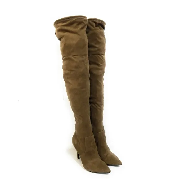 ALDO Taupe Brown Over the Knee Stiletto Boots 6.5