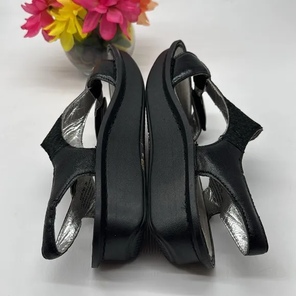 Alegria Black Slingback Sandals with Cushioned Footbed Size 39 ALE7906